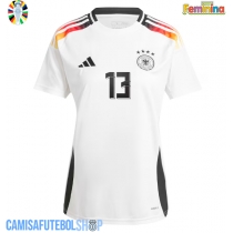 Camisa de time de futebol Alemanha Thomas Muller #13 Replicas 1º Equipamento Feminina Europeu 2024 Manga Curta